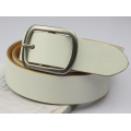 Mens accessory leather belt white belt